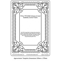 (PCA-TC4109E)Emboss-A-Card Butterfly Corner Frame