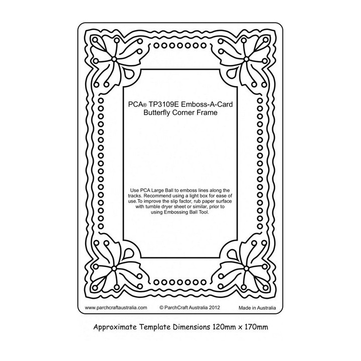 (PCA-TC4109E)Emboss-A-Card Butterfly Corner Frame