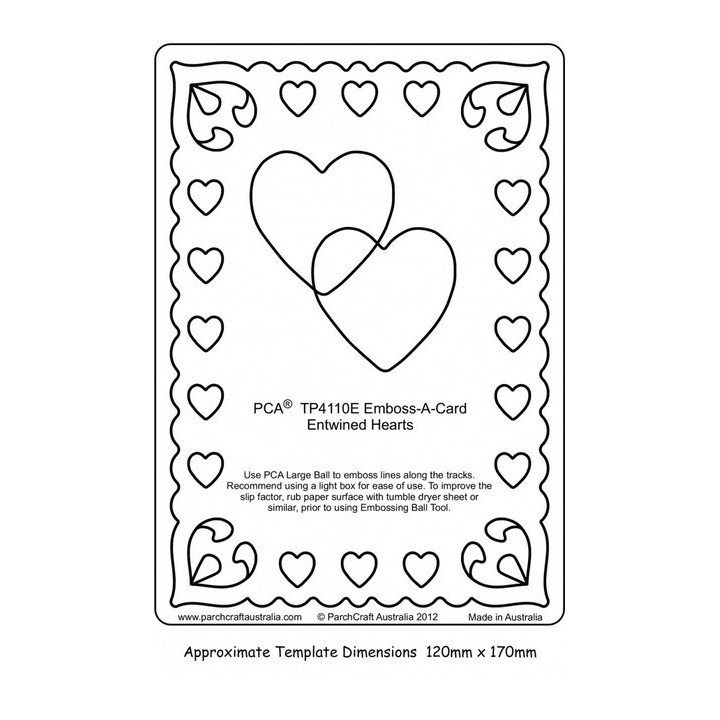 (PCA-TC4110E)Emboss-A-Card Entwined Hearts