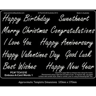 (PCA-TC4121E)Emboss-A-Card Words 1