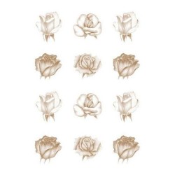 Pergamano vellum roses de couleur cuivre (62550)