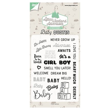 (6410/0515)Clear stamp Dendennis - Baby quotes (NL)