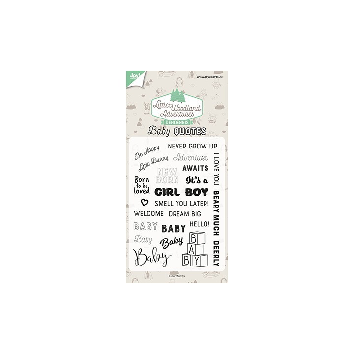(6410/0515)Clear stamp Dendennis - Baby quotes (NL)