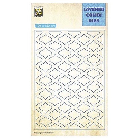 (LCDE001)Nellie's Layered combi dies Eastern oval Layer A