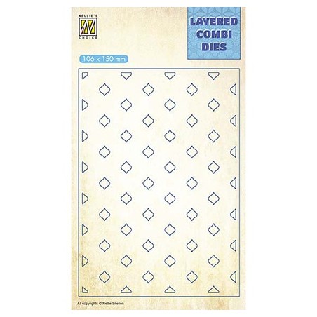 (LCDE003)Nellie's Layered combi dies Eastern oval Layer C