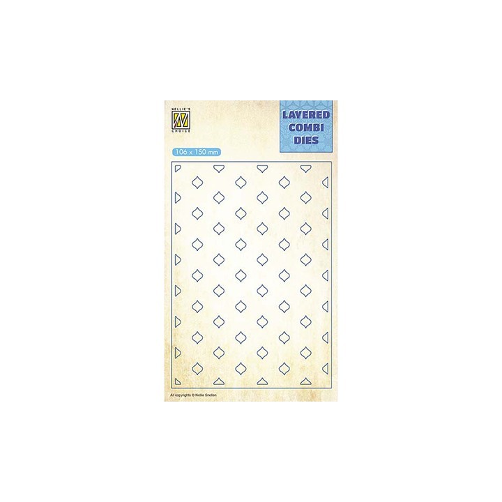 (LCDE003)Nellie's Layered combi dies Eastern oval Layer C