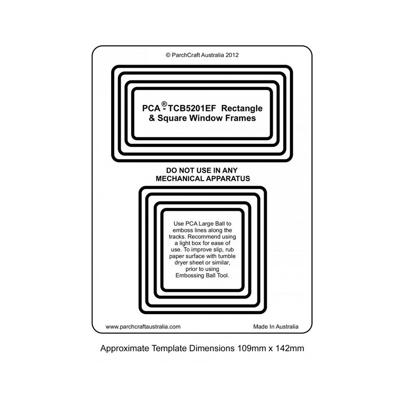 (PCA-TCB5201E)WINDOW FRAMES - Rectangles / Squares