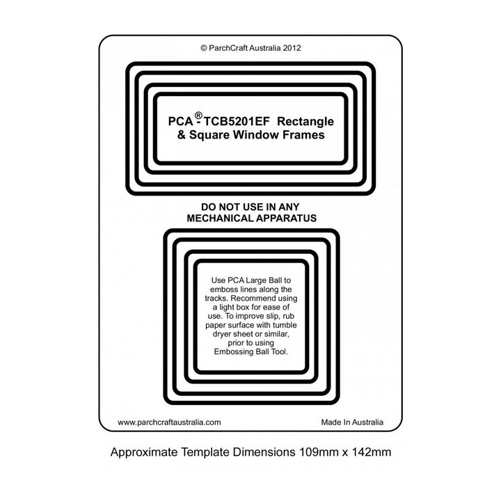 (PCA-TCB5201E)WINDOW FRAMES - Rectangles / Squares