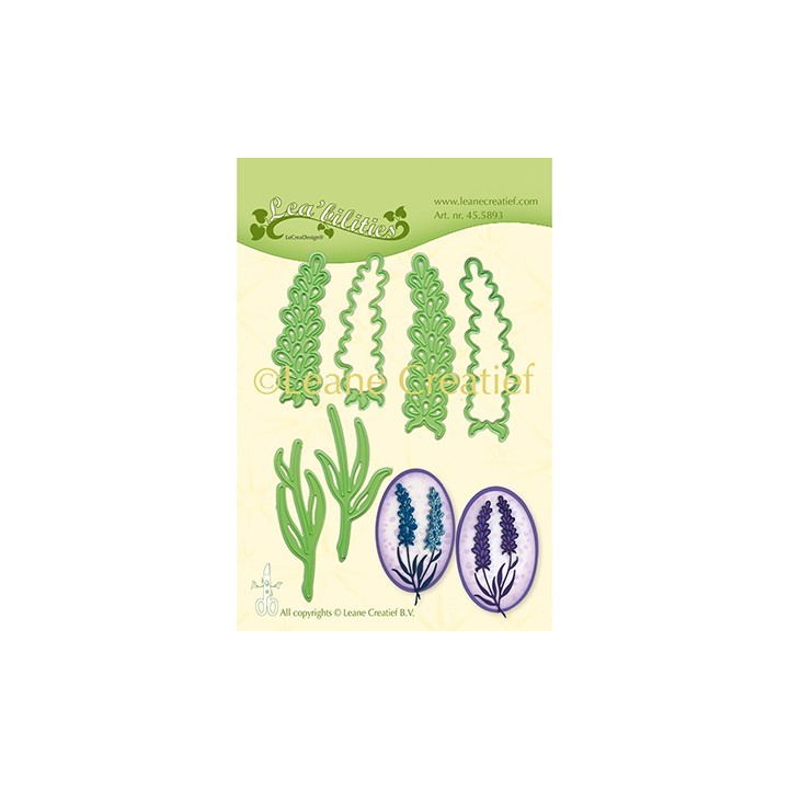 (45.5893)Lea'bilitie Cutting/Embossing Patch die Nested Lavendel