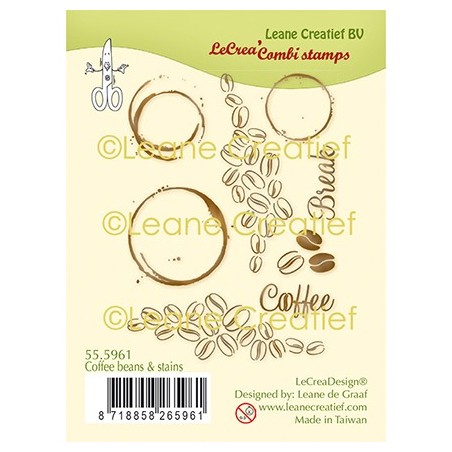 (55.5961)Clear Stamp Coffee Beans & Stains