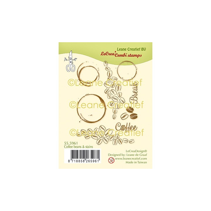 (55.5961)Clear Stamp Coffee Beans & Stains