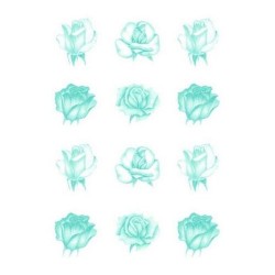 Pergamano vellum roses de couleur bleu (62551)