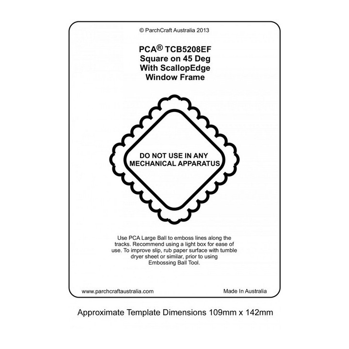 (PCA-TCB5208E)WINDOW FRAMES - Square on 45 deg ScallopEdge
