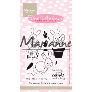 (ec0178)Clear Stamp Eline's cute animals – bunnies