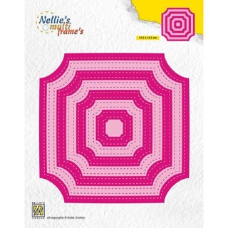 (MFD130)Nellie's Multi frame Dies Stiched Cornerless squares
