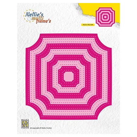 (MFD130)Nellie's Multi frame Dies Stiched Cornerless squares