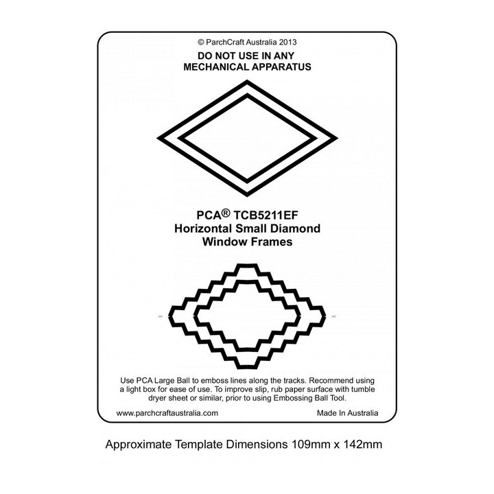 (PCA-TCB5211E)WINDOW FRAMES - Horizontal Diamond