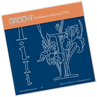 (GRO-FL-40252-01)Groovi® Baby plate A6 BARBARA'S FLORAL ALPHABET - I