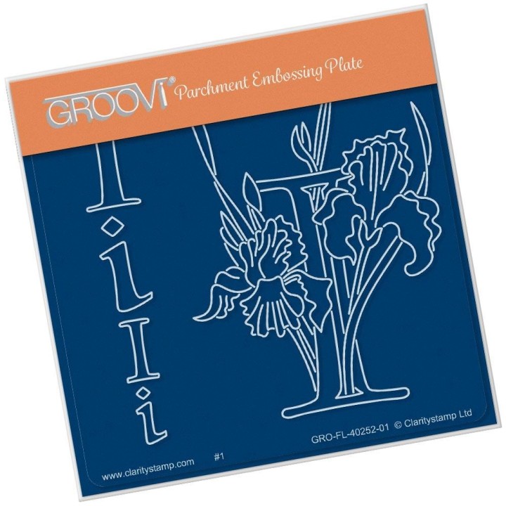(GRO-FL-40252-01)Groovi® Baby plate A6 BARBARA'S FLORAL ALPHABET - I