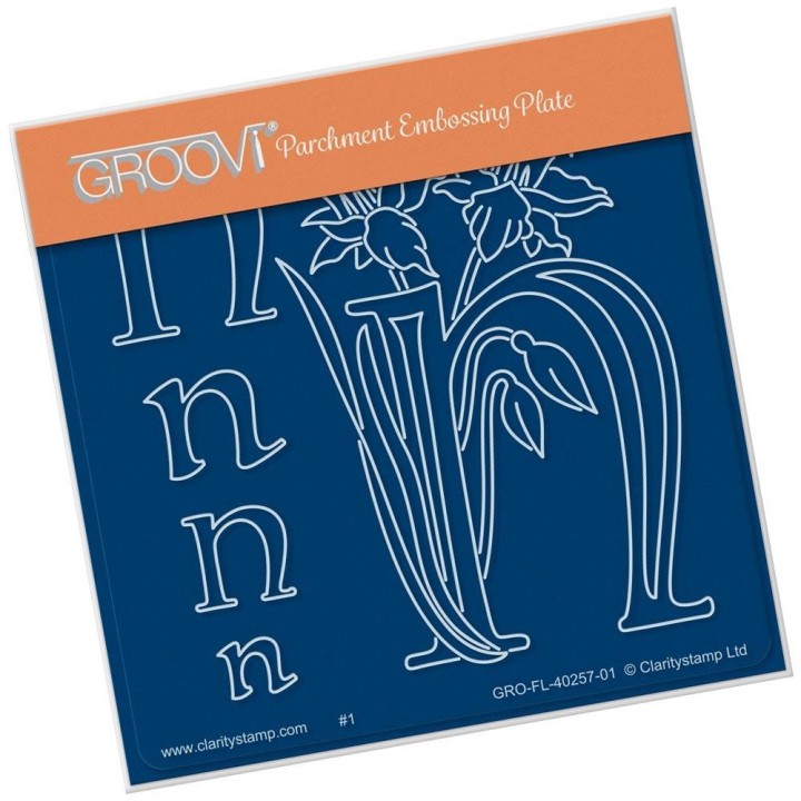 (GRO-FL-40257-01)Groovi® Baby plate A6 BARBARA'S FLORAL ALPHABET - N