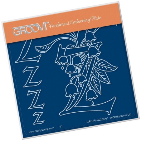 (GRO-FL-40269-01)Groovi® Baby plate A6 BARBARA'S FLORAL ALPHABET - Z