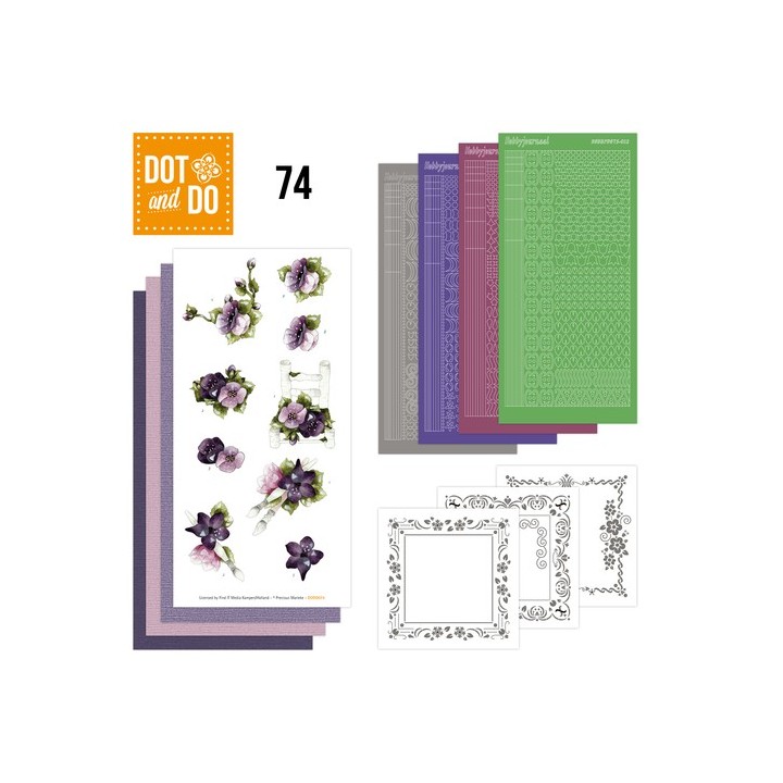 (DODO074)Dot and Do 74 - Purple Flowers