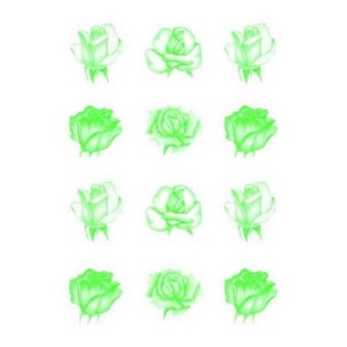 Pergamano vellum roses green (62552)