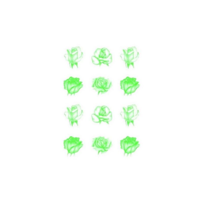 Pergamano vellum roses green (62552)
