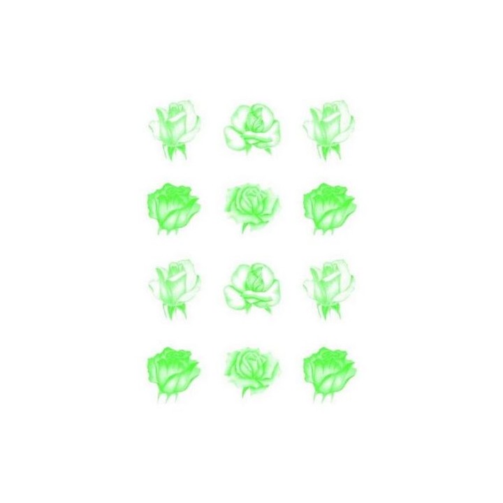 Pergamano vellum roses de couleur vert (62552)