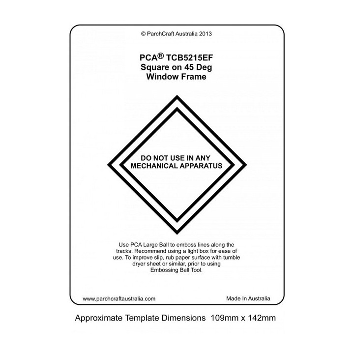 (PCA-TCB5215E)WINDOW FRAMES - Square on 45 deg