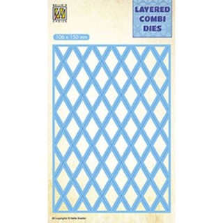 (LCDL003)Nellie's Layered combi dies Rectangle Lattice Layer-C