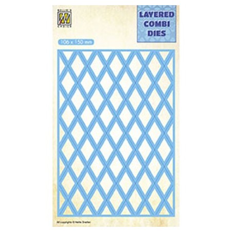 (LCDL003)Nellie's Layered combi dies Rectangle Lattice Layer-C