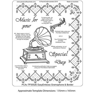 (TP3552E)PCA® - EasyEmboss Gramophone & Border