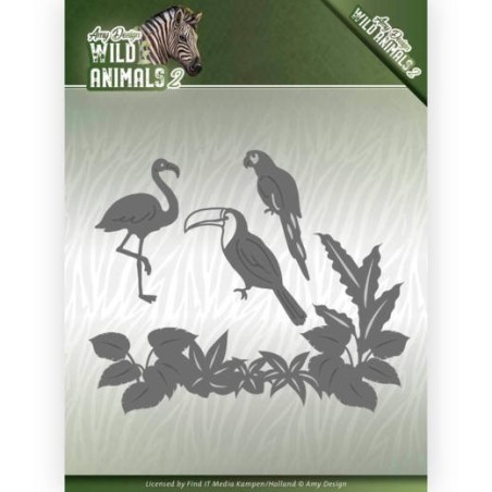 (ADD10174)Dies - Amy Design - Wild Animals 2 - Tropical Birds
