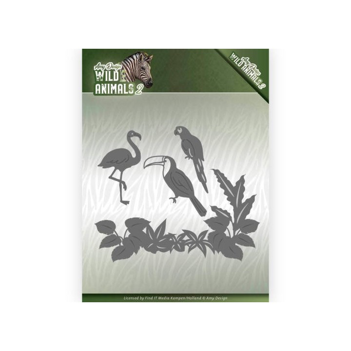 (ADD10174)Dies - Amy Design - Wild Animals 2 - Tropical Birds