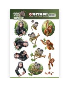 (SB10349)3D Pushout - Amy Design - Wild Animals