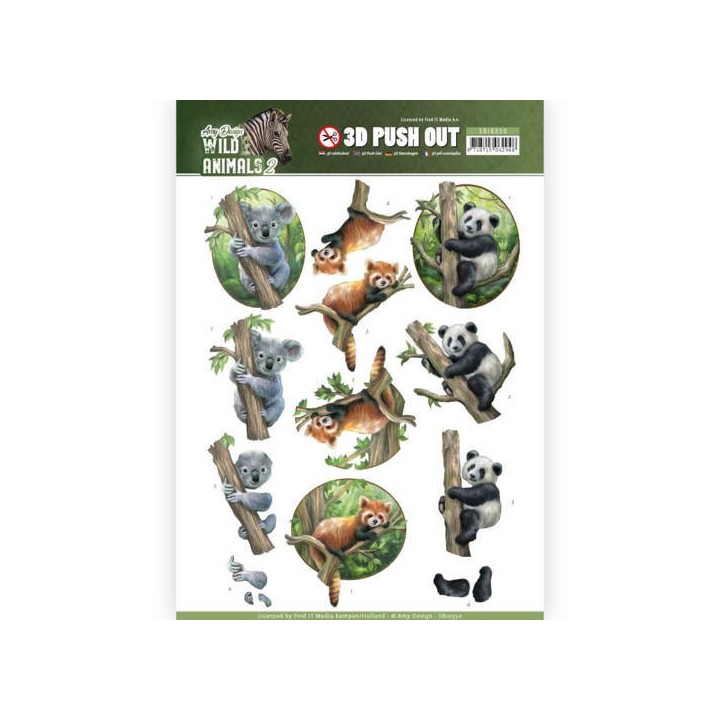 (SB10350)3D Pushout - Amy Design - Wild Animals 2 - Bears
