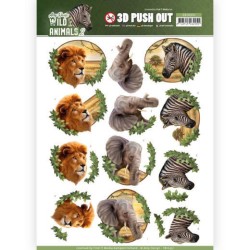 (SB10351)3D Pushout - Amy Design - Wild Animals 2 - Africa