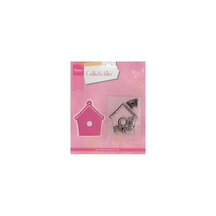 (COL1308)Collectables set Birdhouse flowers