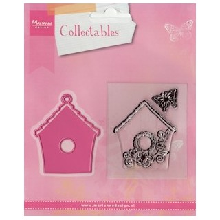 (COL1308)Collectables set Birdhouse flowers