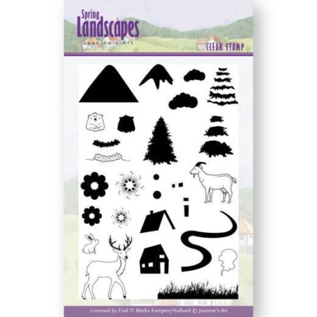 (JACS10026)Clear Stamps - Jeanines Art- Spring Landscapes Mountains