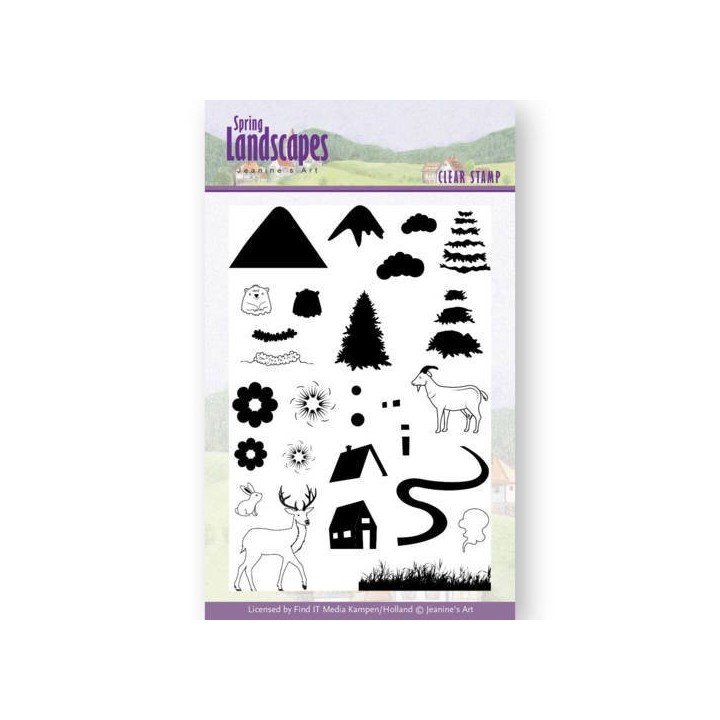 (JACS10026)Clear Stamps - Jeanines Art- Spring Landscapes Mountains
