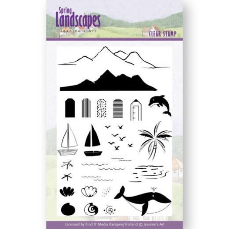 (JACS10027)Clear Stamps - Jeanines Art- Spring Landscapes Sea