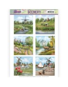 (CDS10010)Die Cut Topper - Scenery - Spring Landscapes 1