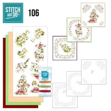 (STDO106)Stitch and Do 106 Pink Spring Flowers