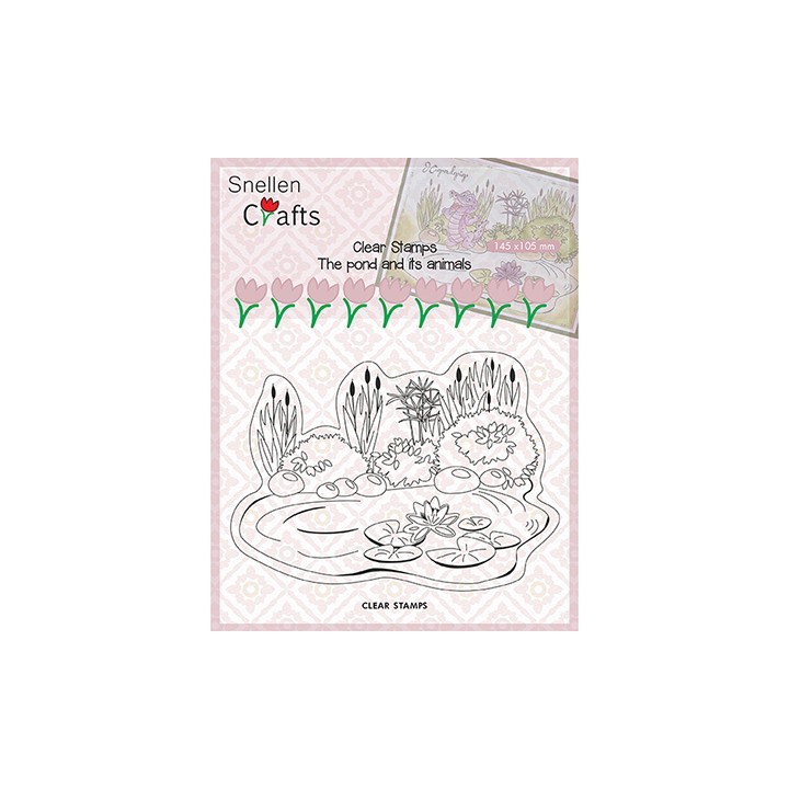 (CLP001)Snellen crafts Clearstamp - pond