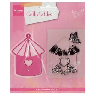 (COL1310)Collectables set Birdhouse birds
