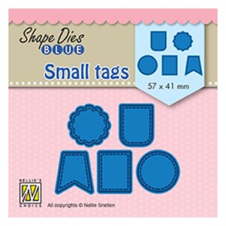 (SDB078)Nellie's Shape Dies Blue Small tags