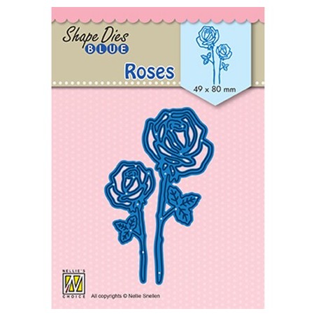 (SDB080)Nellie's Shape Dies Blue Roses