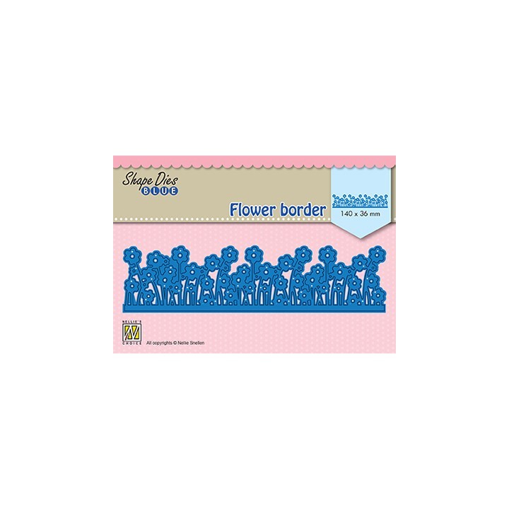 (SDB082)Nellie's Shape Dies Blue Flower border